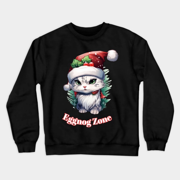 Cookies & Milk Christmas Cat Crewneck Sweatshirt by MaystarUniverse